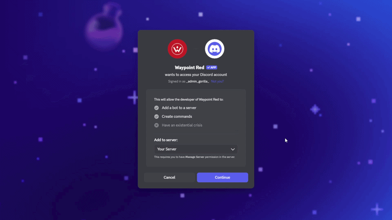 Step 1 – Add Waypoint Red