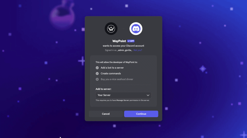Step 1 – Add Waypoint